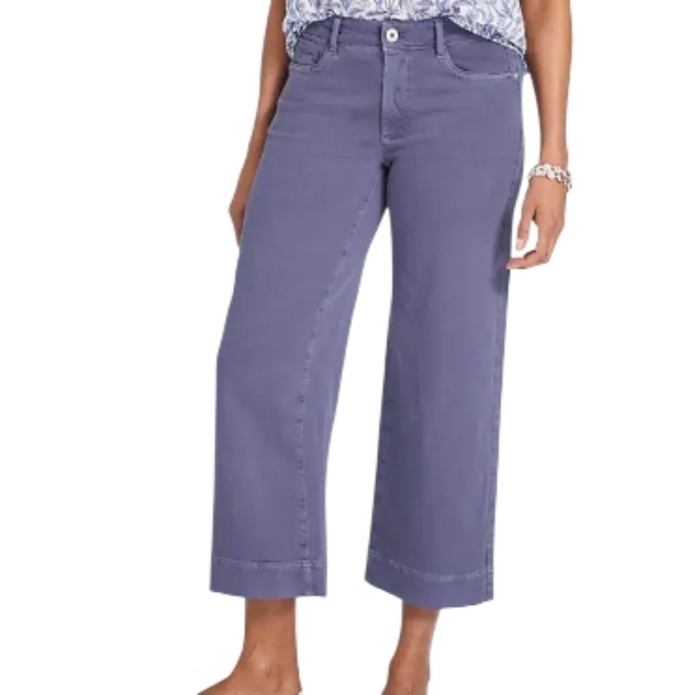 J JILL Wide-Leg Classic Cropped Midrise Jeans In Light French Violet